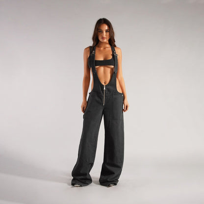 Daina Denim Suspender Jumpsuit