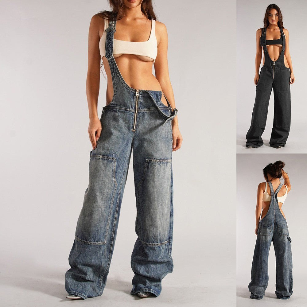 Daina Denim Suspender Jumpsuit