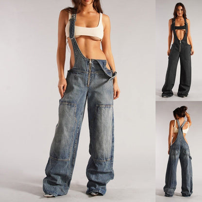 Daina Denim Suspender Jumpsuit