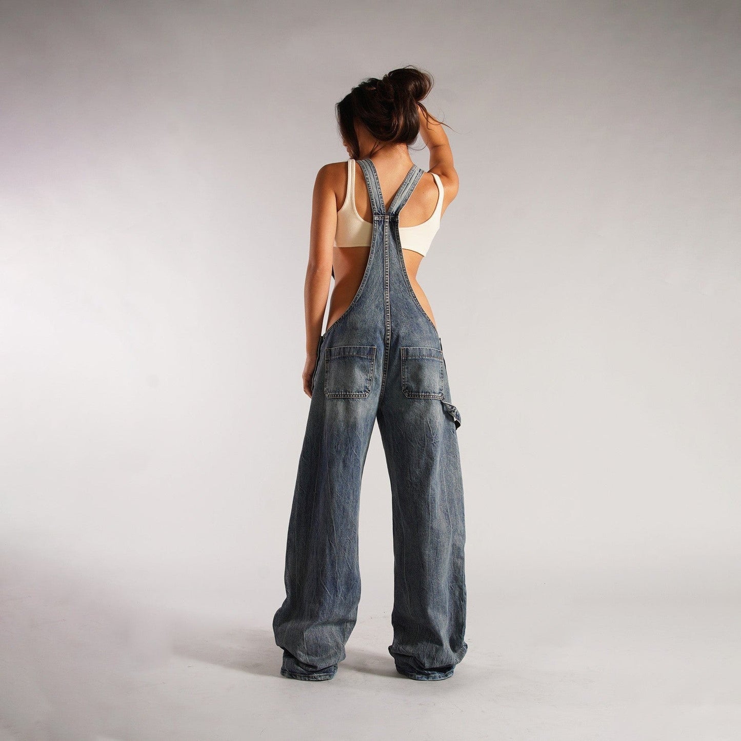 Daina Denim Suspender Jumpsuit