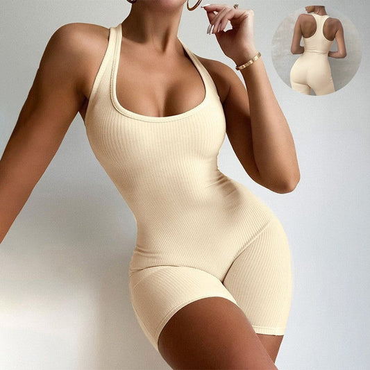 Lina Backless Fitness Jumpsuit